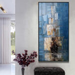 Vintage Pirate Ship In The Sea Canvas Painting Black Sailing Ship Hand Painted Oil Painting Home Decor Living Room Wall Art Decor - Image 10