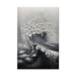 Abstract 3D Ocean Wave Thick Art Hand-painted Oil Painting Room Decor Art Paintings Wall Pictures Artwork For Home Decor - Image 3