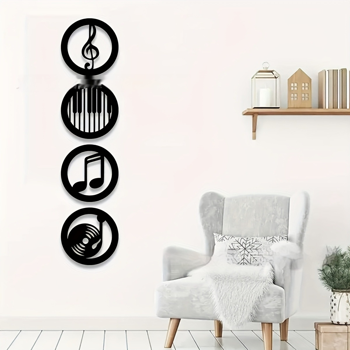 e8182d6a-347f-4eb5-9e0b-2fb148c0eb8f_fine.jpeg Black Music Notes Wooden Wall Home Decor - Image 1