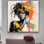 Modern Graffiti Aesthetic Wall Art Banksy Portrait Hand Painted Oil Painting On Canvas Vintage Room Home Bar Cafe Decor Kawaii Room Decor - Image 5